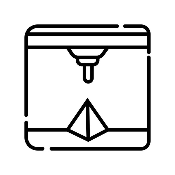 Albero D stampa vettoriale schizzo icona
  - Vettoriali, immagini