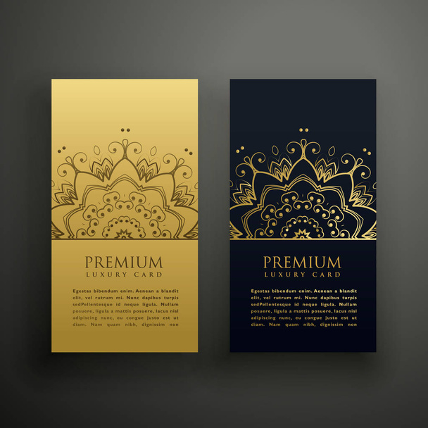 luxury mandala style card design - Wektor, obraz