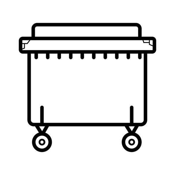Abbildung Müllcontainer-Vektor-Symbol - Vektor, Bild