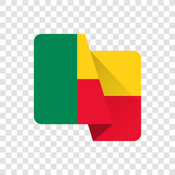 Republik Benin - die Nationalflagge - Vektor, Bild