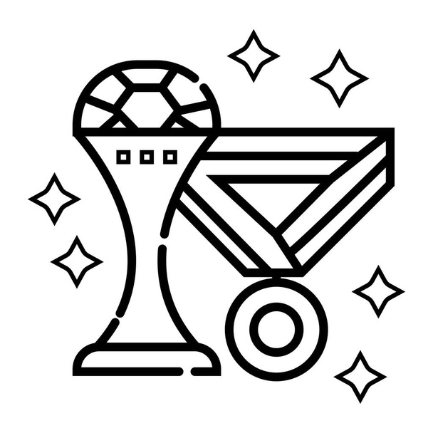 Copa de trofeo y medalla
 - Vector, Imagen