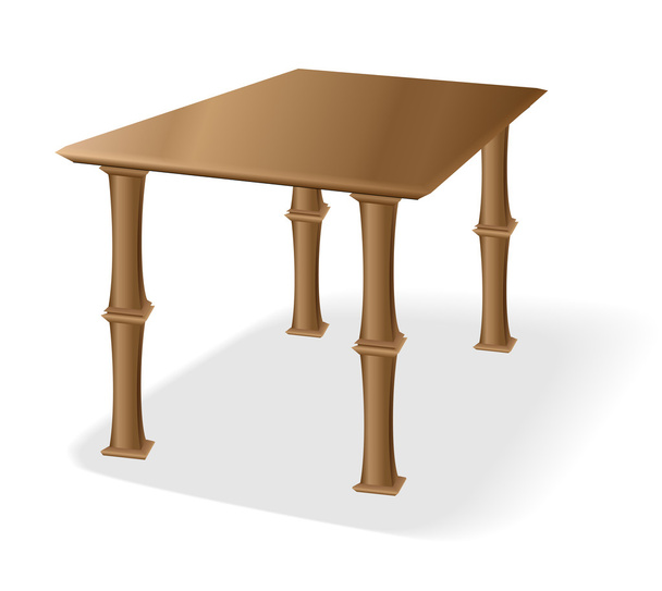ρετρό παλιό ξύλινο τραπέζι - Διάνυσμα, εικόνα