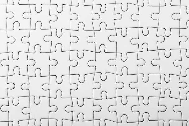 White jigsaw puzzle pattern - Zdjęcie, obraz