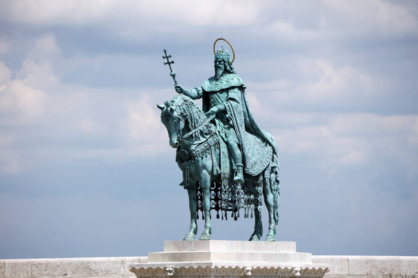 Αγίου Matyas άγαλμα, βασιλιάς της Ουγγαρίας, Βουδαπέστη, Ουγγαρία, Ευρώπη - Φωτογραφία, εικόνα