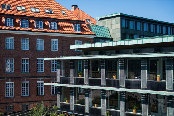 デンマーク コペンハーゲンの建物都市のシーン - 写真・画像