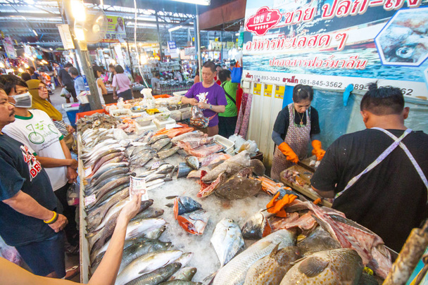 Atmosfera na rynku w Bangkoku - Zdjęcie, obraz