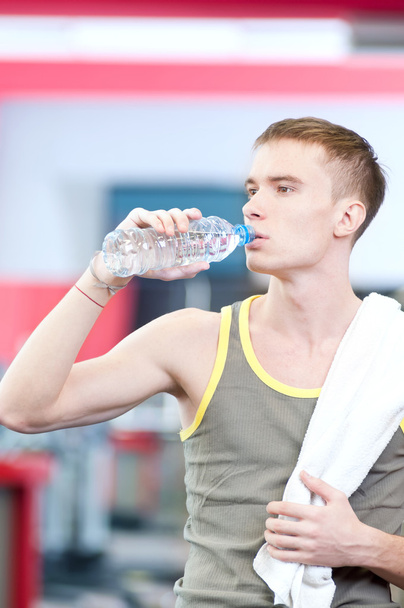 Man drinking water after sports - Foto, Imagen
