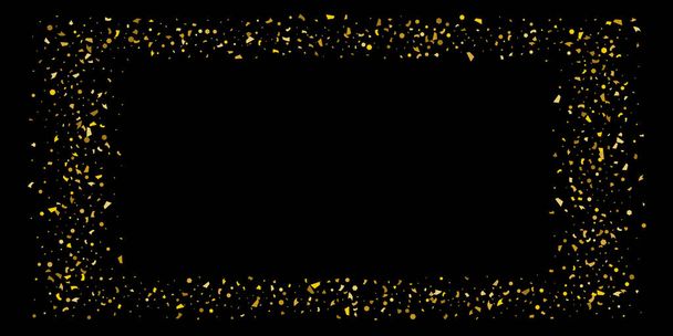 黒の紙吹雪の黄金の粒子のきらめき - ベクター画像