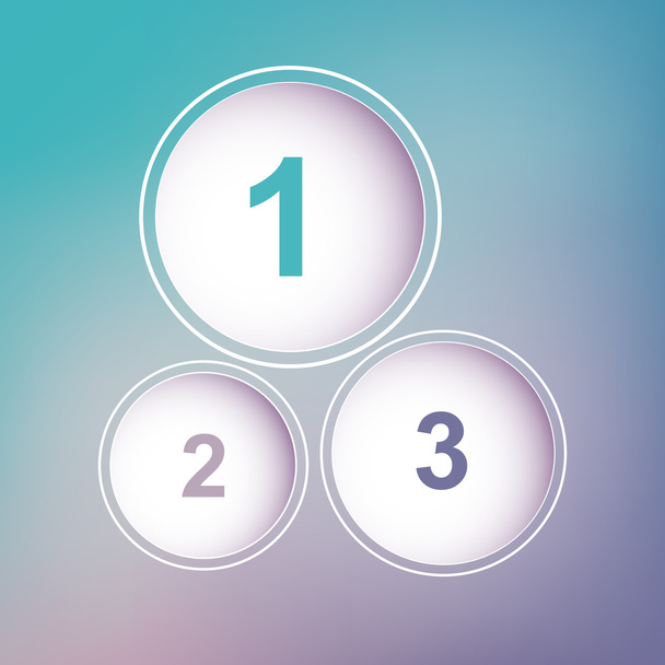 One two three circles - Vector, Image