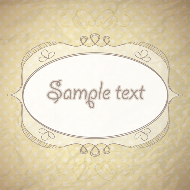Vintage background with ornamental frame - Vettoriali, immagini
