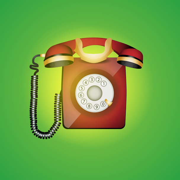 Old phone. Vector illustration - Vector, Image