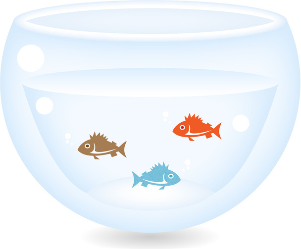 poissons dans un bol d'aquarium
 - Vecteur, image