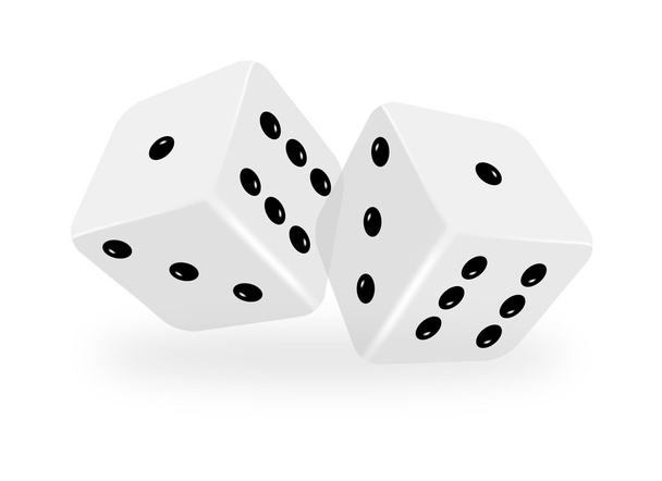 Vector dices on white background with meshes - Vector, Image