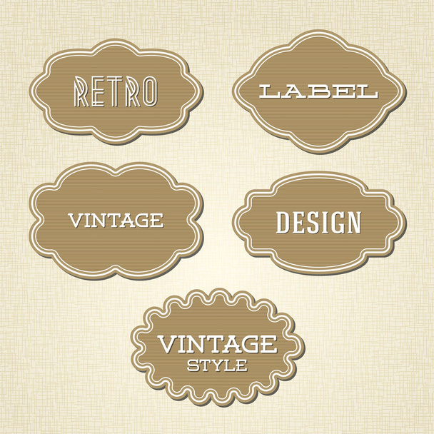 Vector collection - vintage and retro labels - Vector, Image