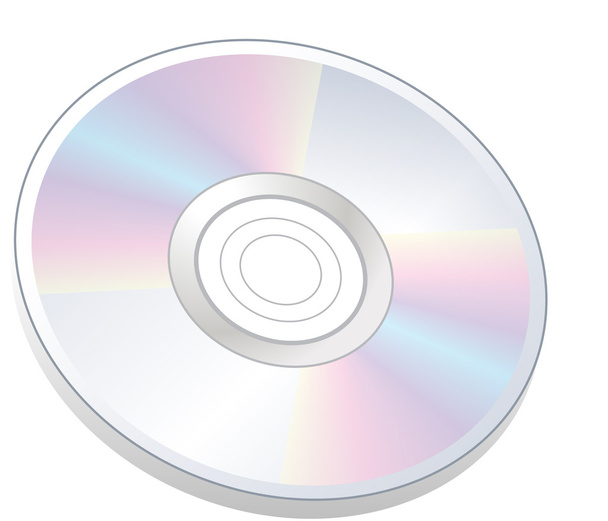 izole disk dvd cd rom - Vektör, Görsel