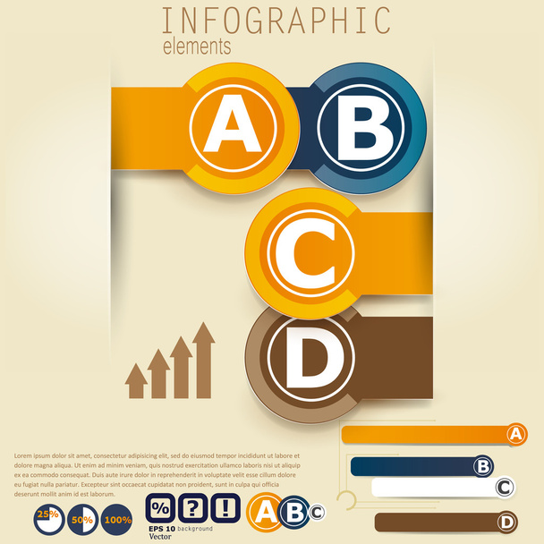 Set of Infographic elements. Design template. - ベクター画像