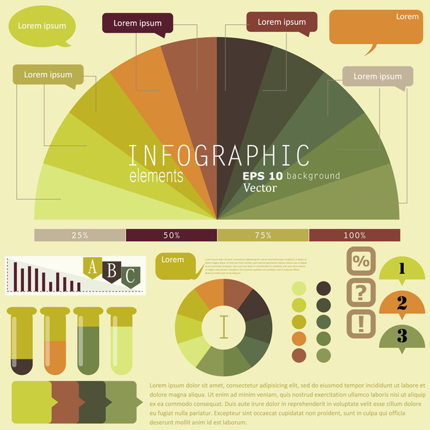 Set of Infographic elements. Design template. - ベクター画像