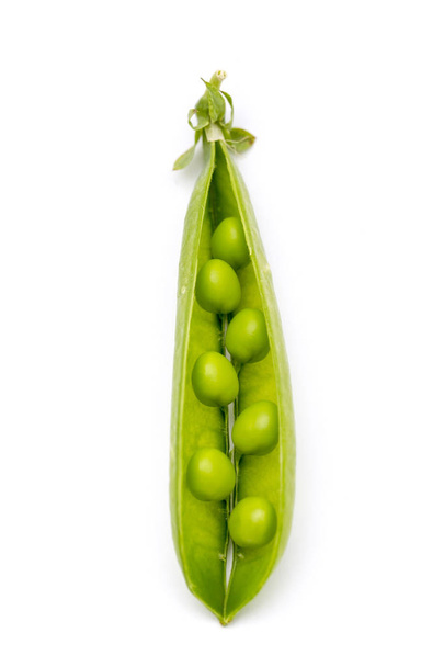 Green pea pod on a white background - Fotografie, Obrázek