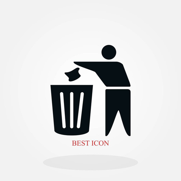 Icono de signo de reciclaje, diseño plano mejor icono de vector
 - Vector, Imagen