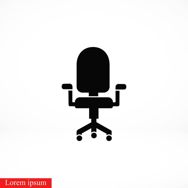 オフィス椅子アイコン、フラットなデザイン最高のベクトル アイコン - ベクター画像