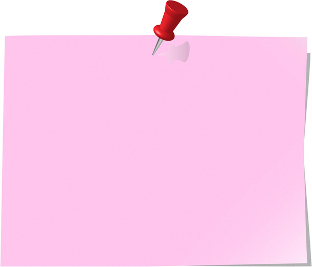 papel de nota fijado, capullo rojo
 - Vector, imagen