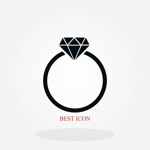 ring icon vector, flat design best vector icon - Vector, Image