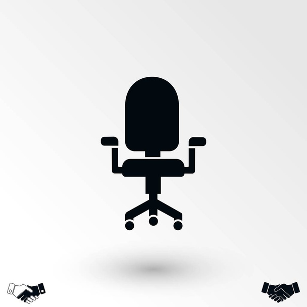 γραφείο καρέκλα εικονίδιο, επίπεδη σχεδίαση καλύτερα διάνυσμα εικονίδιο - Διάνυσμα, εικόνα