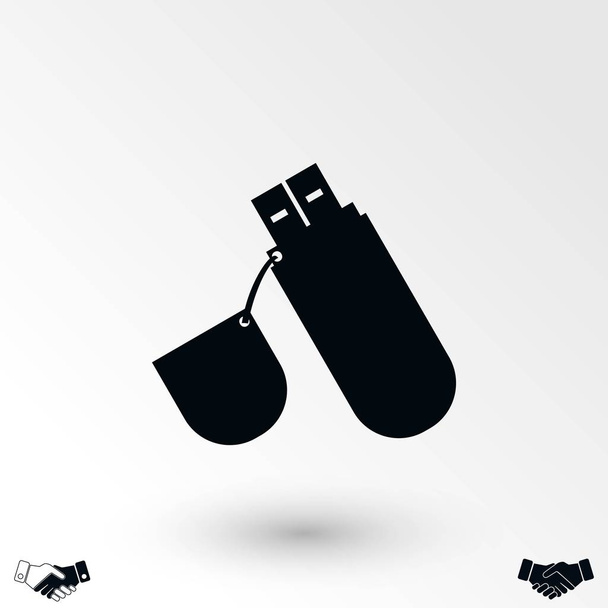 flash drive icon, flat design best vector icon - Vector, Image
