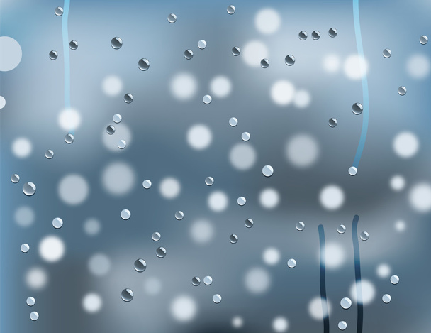 Fenêtre pluvieuse arrière-plan vectoriel - Vecteur, image
