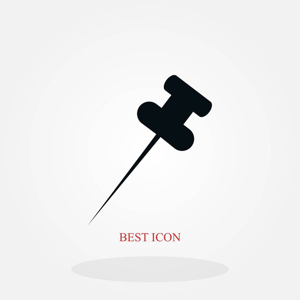 ikona Posh pin, Płaska konstrukcja Najlepsza wektor ikona - Wektor, obraz