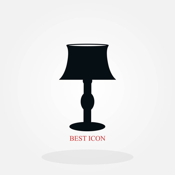 table lamp icon, flat design best vector icon - Vector, Image