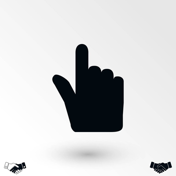 Icono de vector de cursor de mano, diseño plano mejor icono de vector
 - Vector, imagen