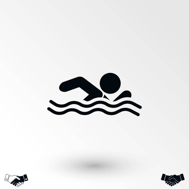 泳ぐアイコン ベクトル、フラットなデザイン最高のベクトルのアイコン - ベクター画像