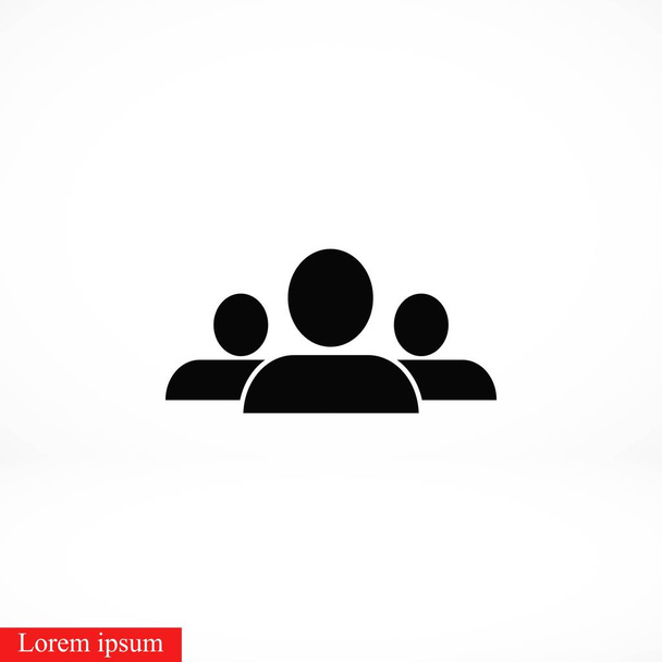 people icon vector, flat design best vector icon - Vector, Image