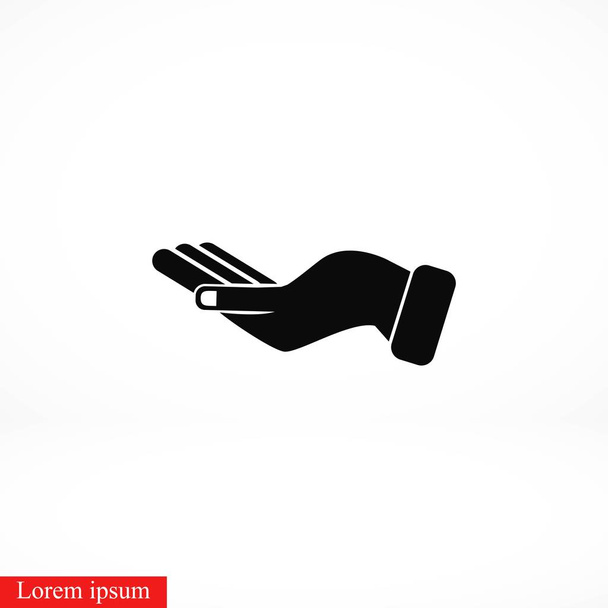 Hand-Symbol-Vektor, flaches Design bestes Vektor-Symbol - Vektor, Bild