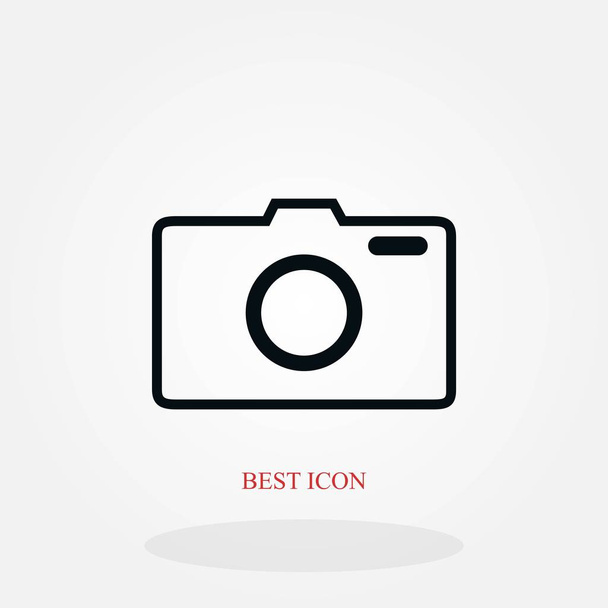 cámara de fotos icono de vector, diseño plano mejor icono de vector
 - Vector, Imagen