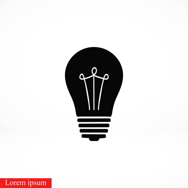 Light bulb icon, flat design best vector icon - Διάνυσμα, εικόνα