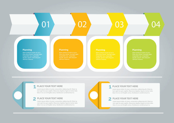 Infografik Elemente Designset - Seo Web-Symbol - Vektor, Bild
