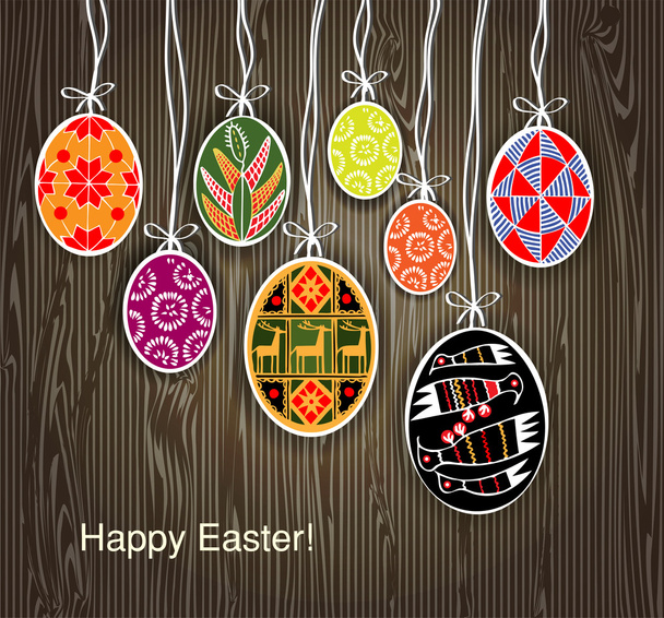Vector background with easter eggs - Vector, Image