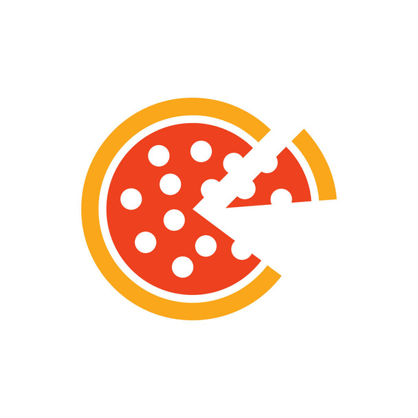 Icono de color plano de pizza, ilustración vectorial
 - Vector, imagen