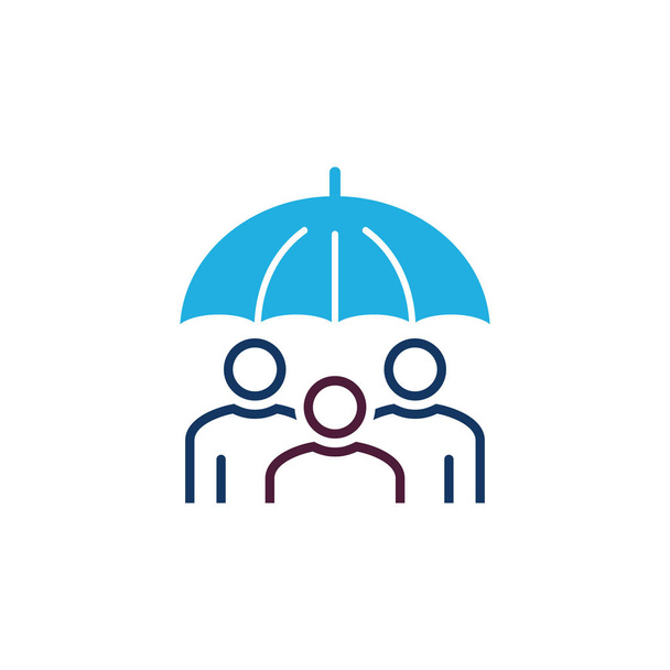Conception d'icône de logo d'assurance familiale
 - Vecteur, image