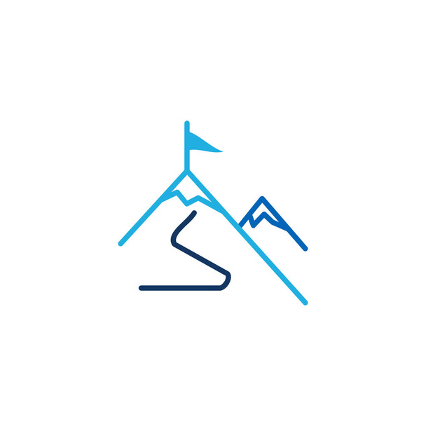 Hegymászó ikon Logo tervezés - Vektor, kép