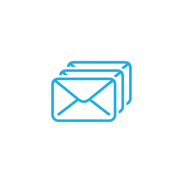 E-Mail flaches Symbol isoliert auf weißem Hintergrund, Vektorillustration - Vektor, Bild
