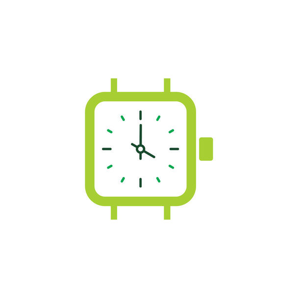 reloj de pulsera icono plano aislado sobre fondo blanco, vector de ilustración
 - Vector, imagen