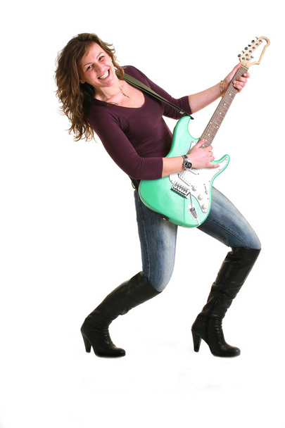 Teenager with guitar - Φωτογραφία, εικόνα