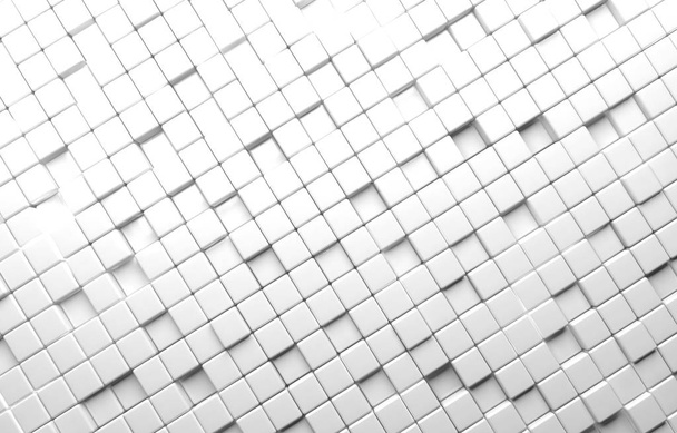 Абстрактная геометрическая форма белых кубиков
 - Фото, изображение