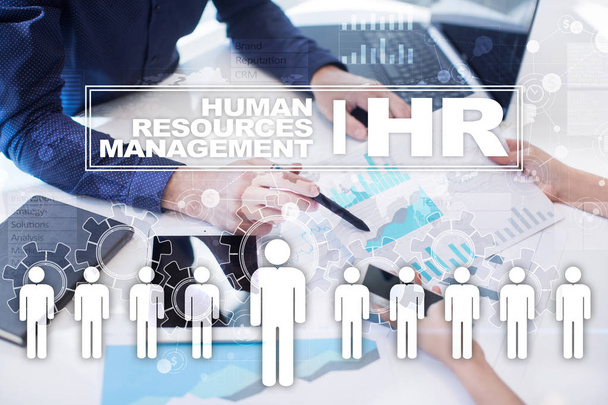 Human resourcemanagement, Hr, recruitment, leiderschap en teambuilding. Business en technologie concept. - Foto, afbeelding