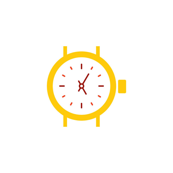 bilek watch düz simgesi beyaz arka plan üzerinde vektör illüstrasyon izole - Vektör, Görsel