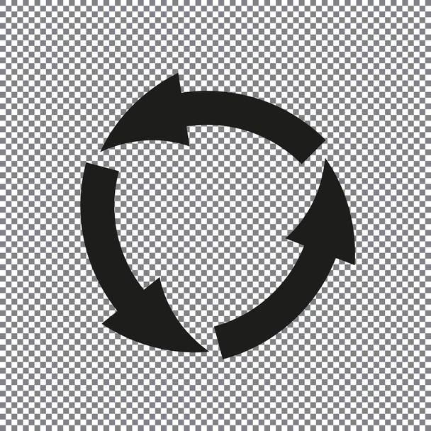 透明な背景のベクトル アイコン矢印円 - ベクター画像