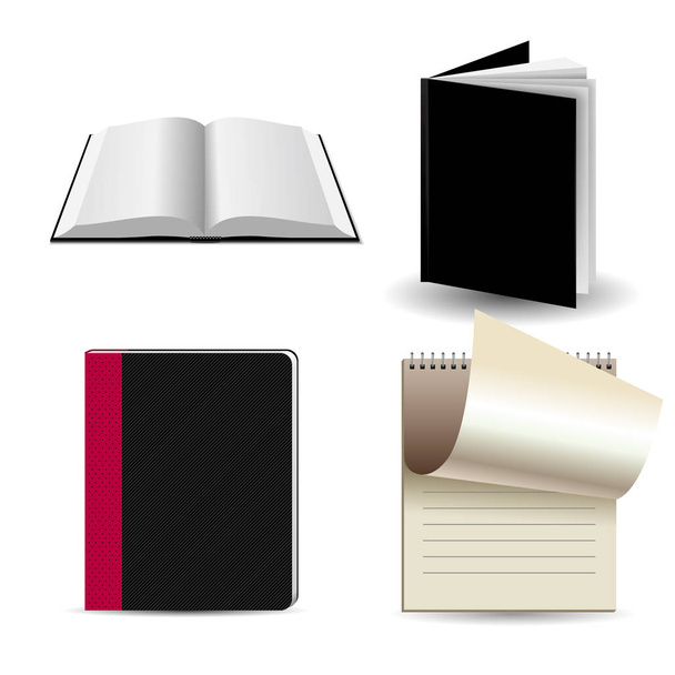 Vektorové kolekce nakreslené notebook, izolované na bílém pozadí. - Vektor, obrázek